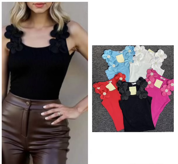 ROSE ARMLESS BASIC TOP