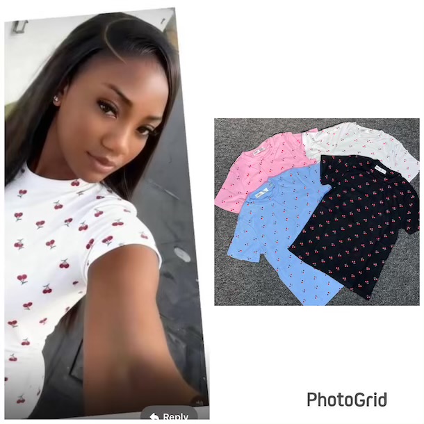 BASIC TOP WITH CHERRY DESIGN