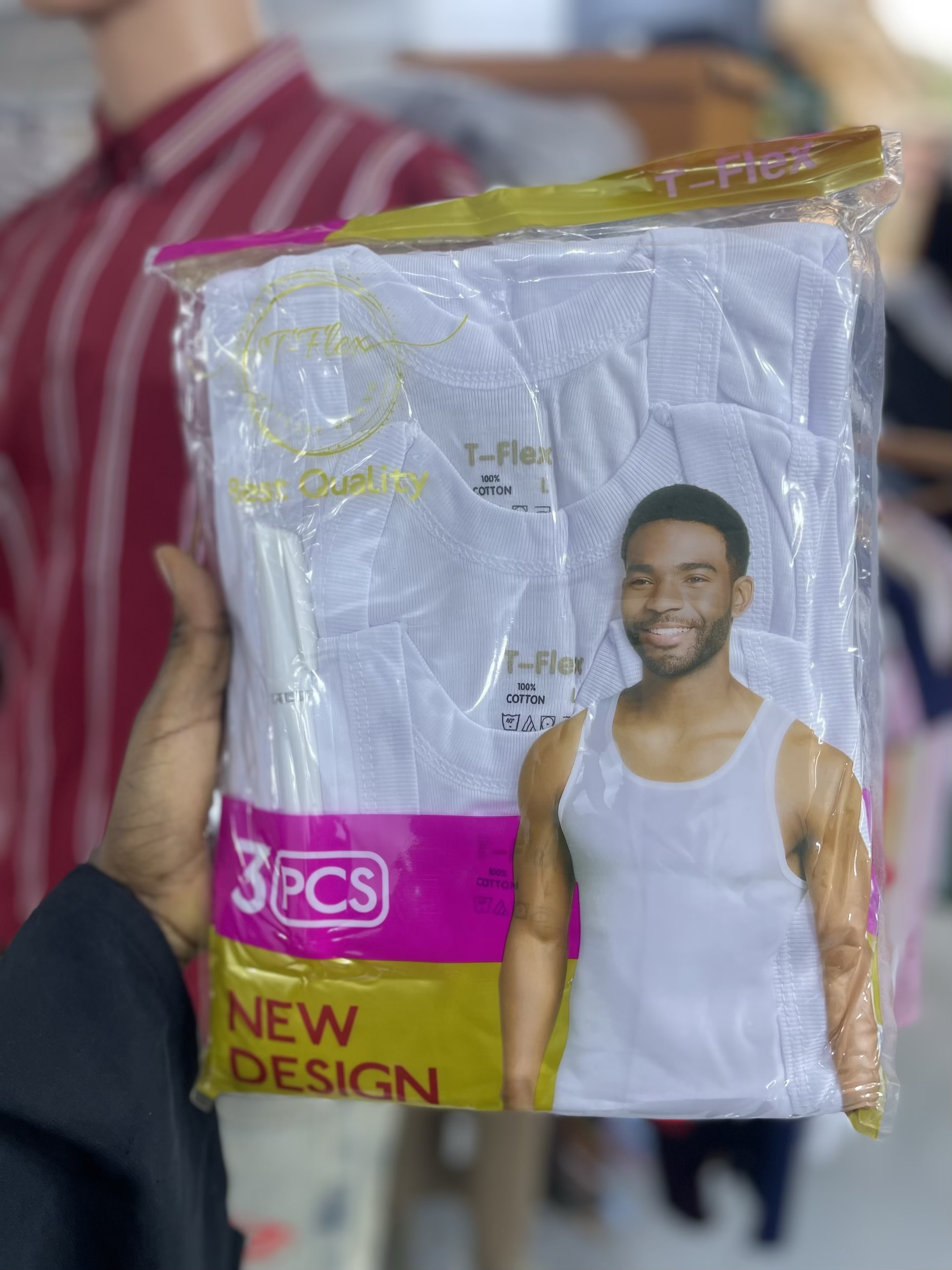 3in1 plain white singlet