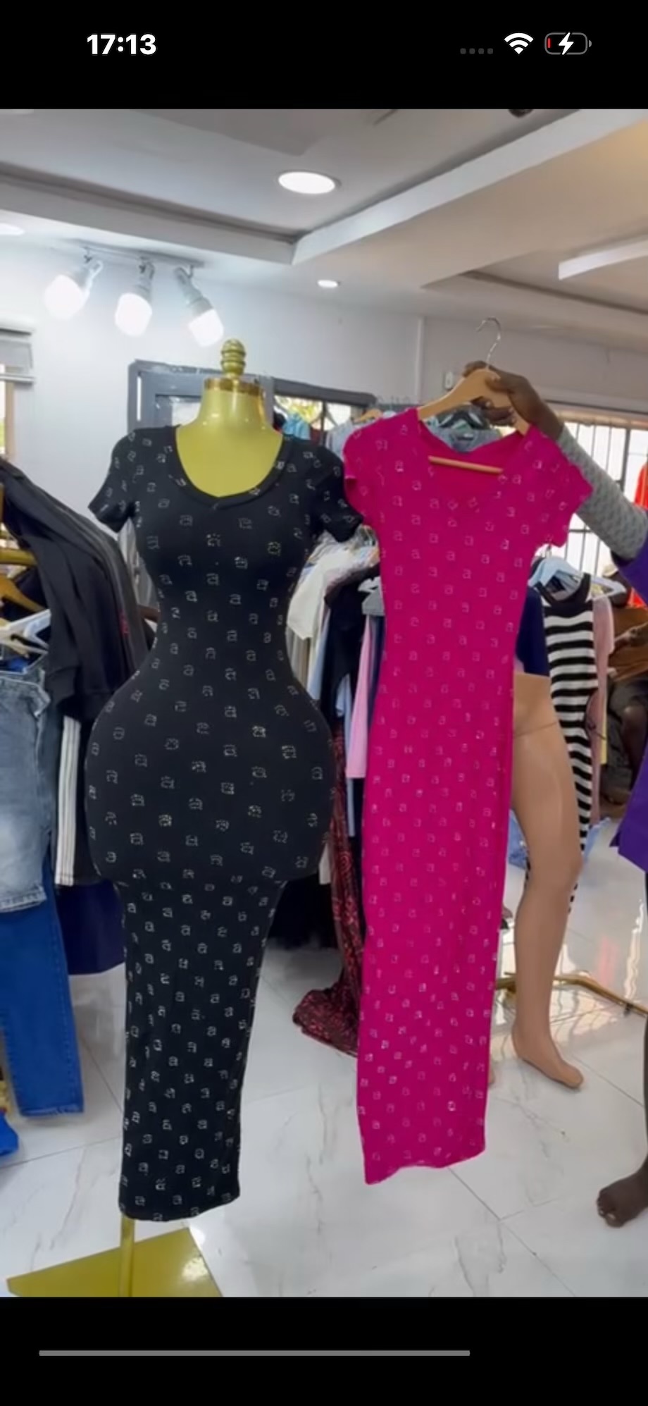 Female A stoned long gown