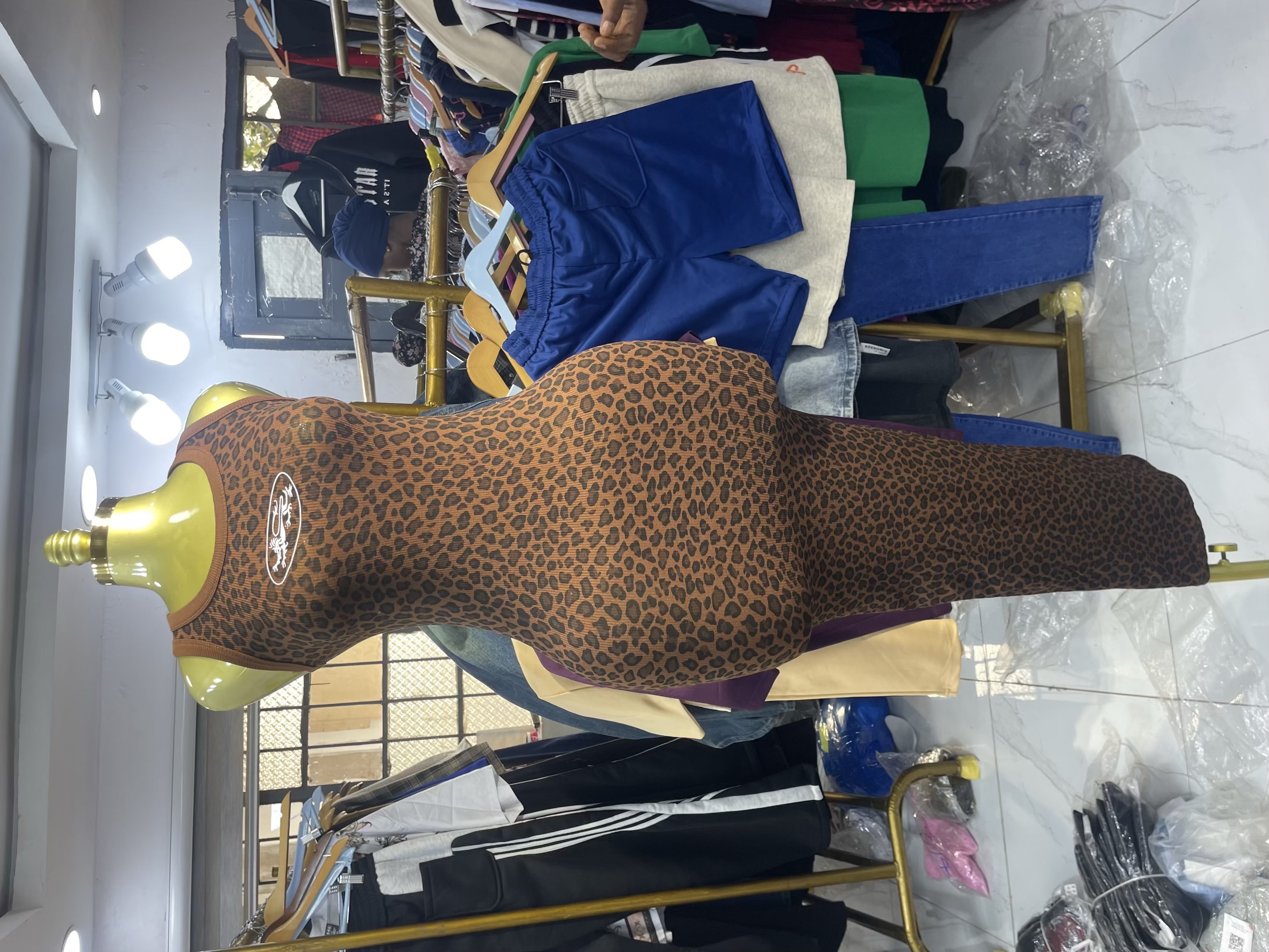 Brown dot gown